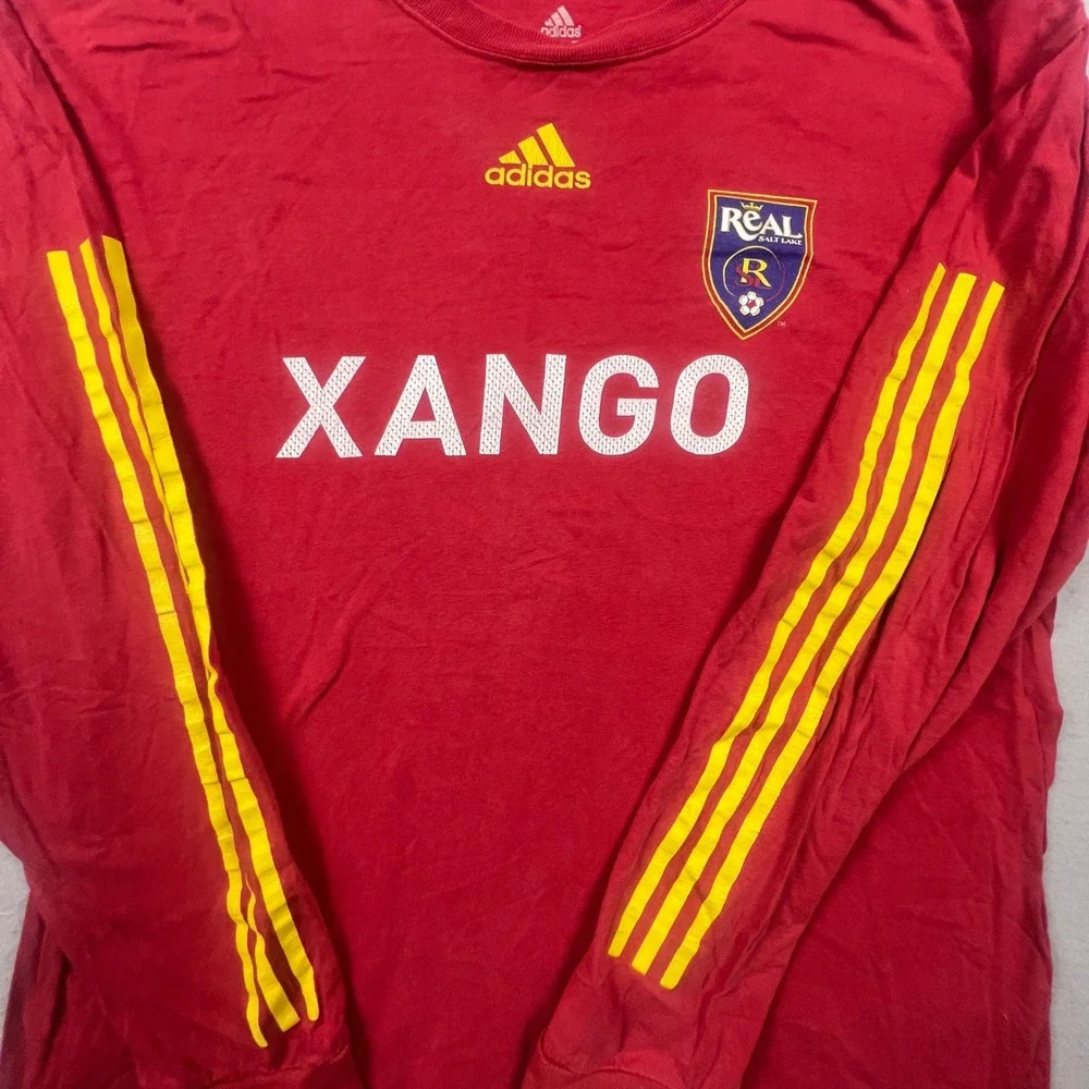 Adidas Real Salt Lake Shirt Mens L SPAIN Colors MLS Soccer Xango Gorpcore VTG